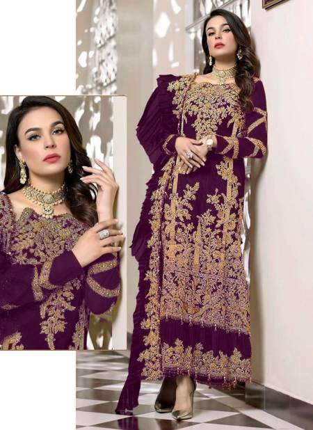 Wine Colour R-480 nx Heavy Festive Wear Designer Pakistani Suit Collection R-480-D